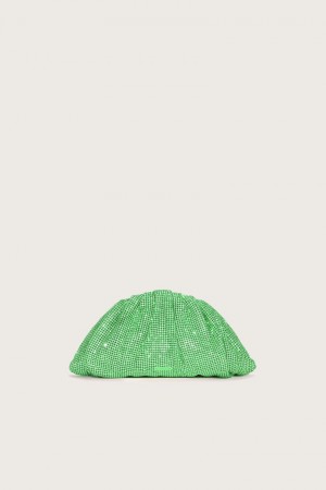 Clutch Cult Gaia Jaala Mini Rhinestone Verde | RQALE-5928