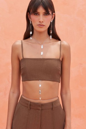 Top Cult Gaia Tereza Marrones | WLQNS-5723