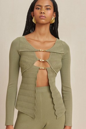 Top Cult Gaia Troi Knit Verde | YIZBF-5432