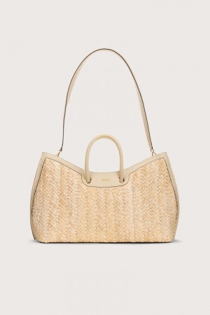 Tote Cult Gaia Idalia Weekender Beige | FAHJZ-9825