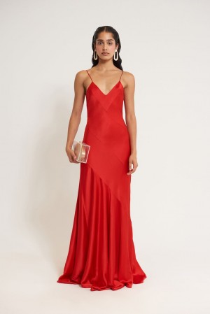 Vestido Cult Gaia Crissy Gown Rojas | IBWHZ-6912