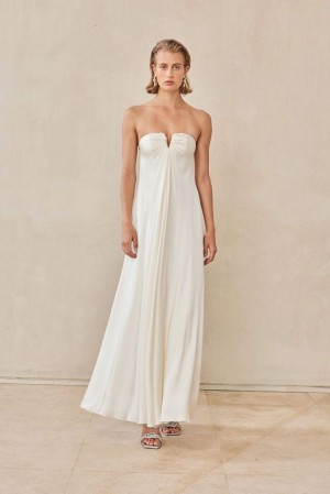 Vestido Cult Gaia Janelle Gown Blancas | SLIUX-1425