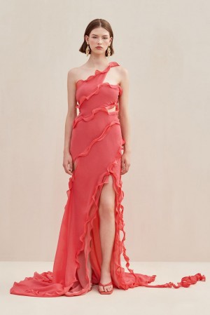 Vestido Cult Gaia Micola Gown Coral | HLTMA-5468