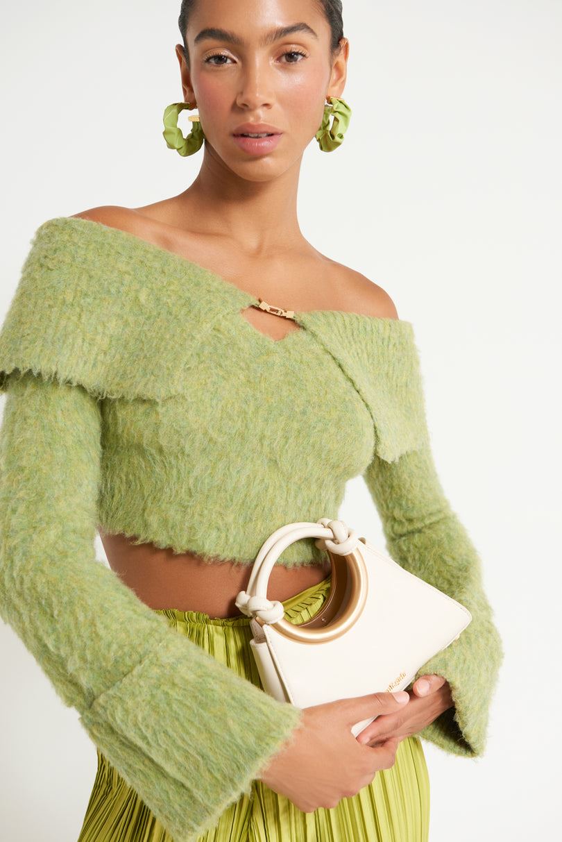 Top Cult Gaia Audie Knit Verde | TQEHW-4271