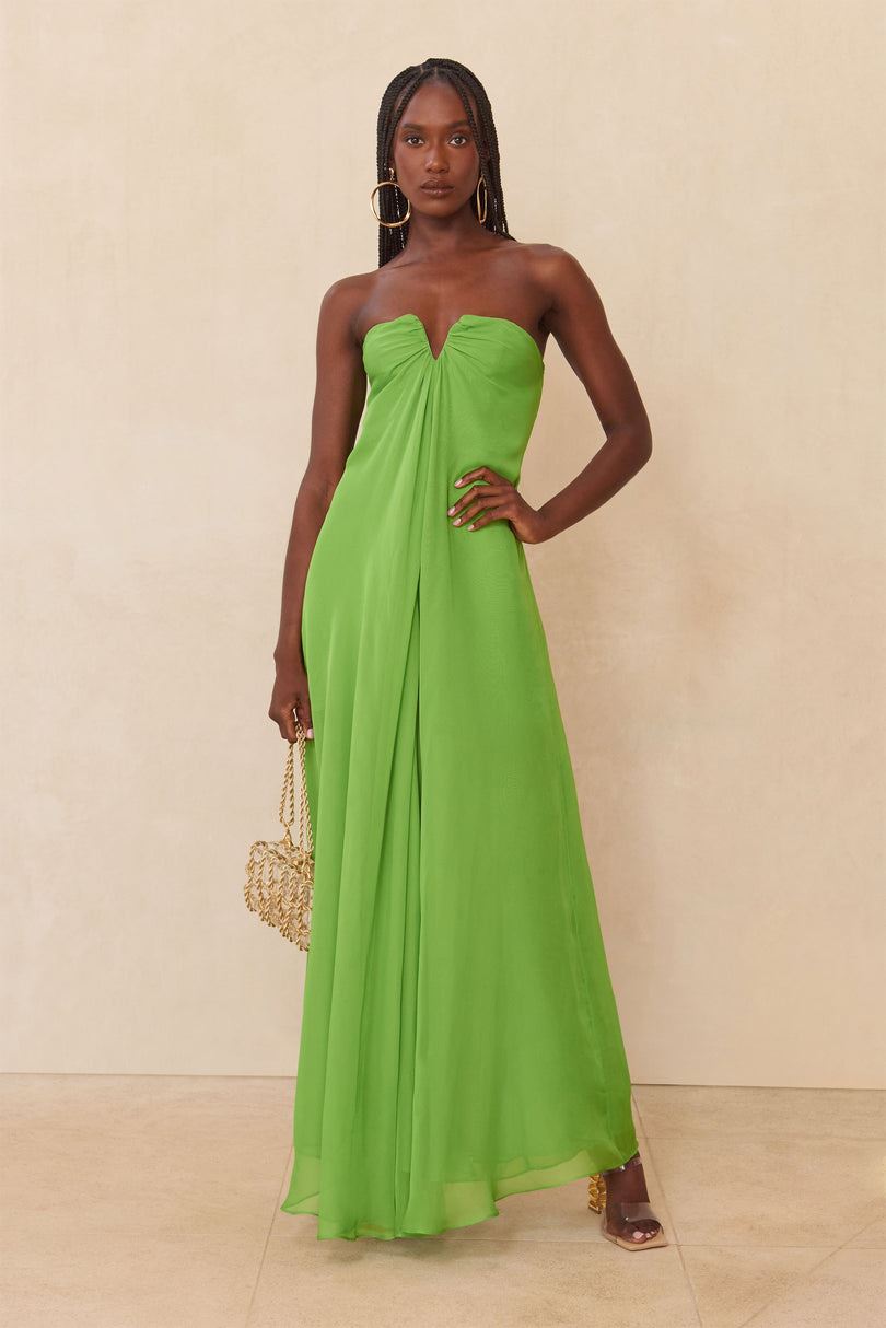 Vestido Cult Gaia Janelle Gown Verde | LRPQV-1486