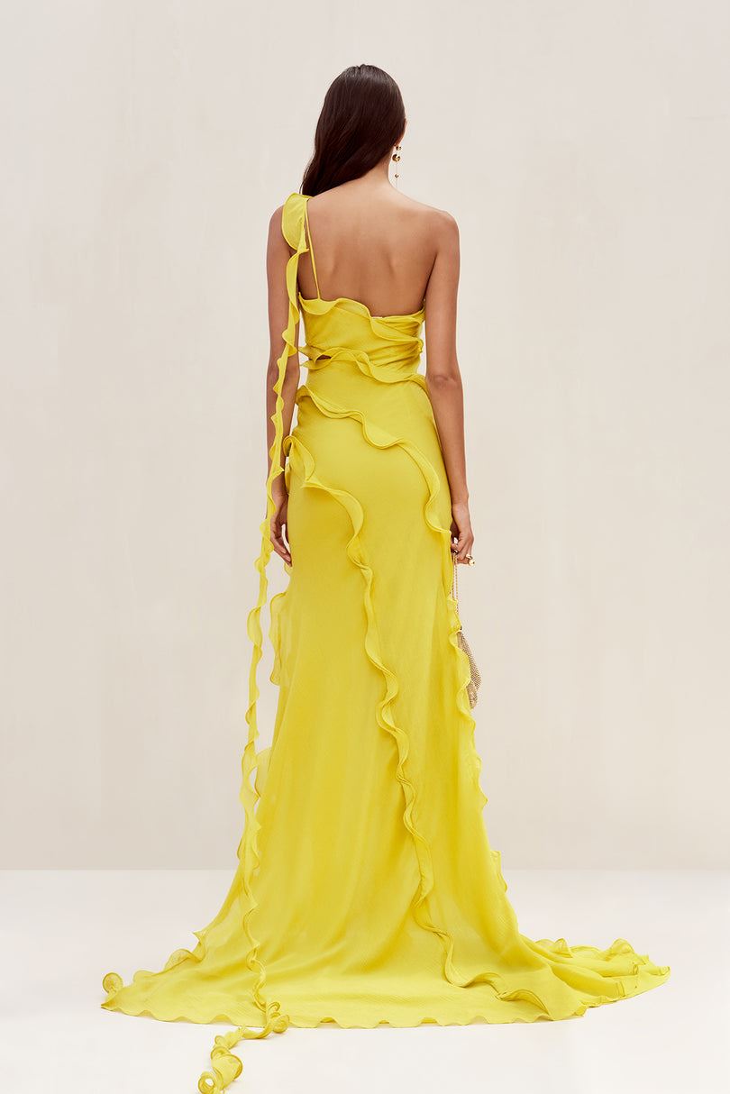 Vestido Cult Gaia Micola Gown Amarillo | QGLJT-4312