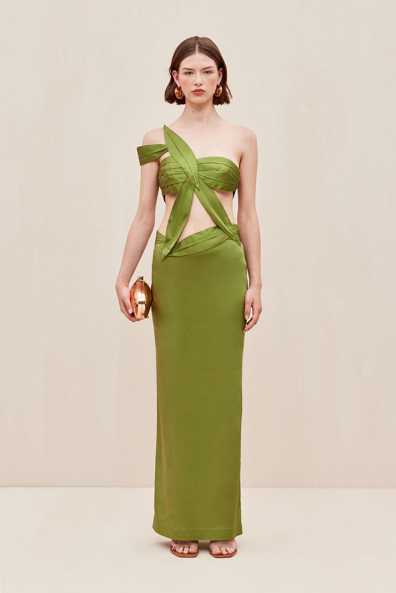 Vestido Cult Gaia Sharlena Gown Verde | RDYLM-8590