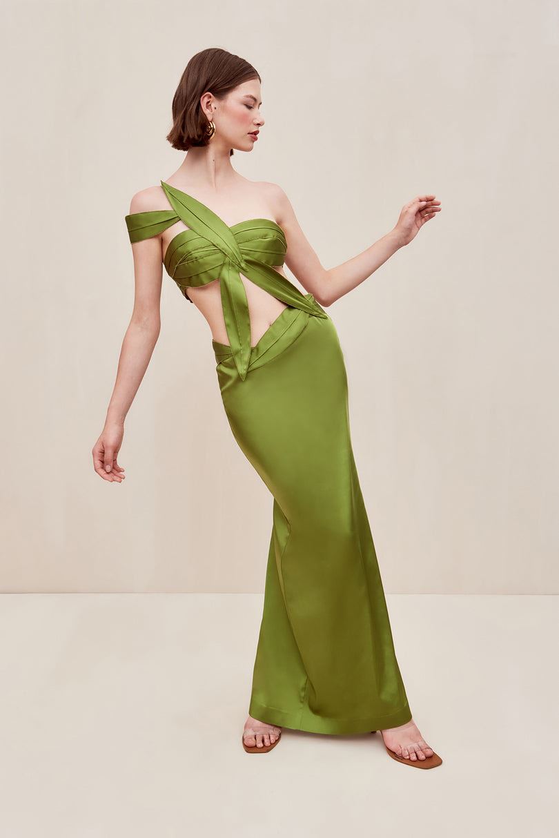 Vestido Cult Gaia Sharlena Gown Verde | RDYLM-8590